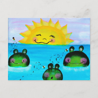 SUNSHINE and Frogs Postcard