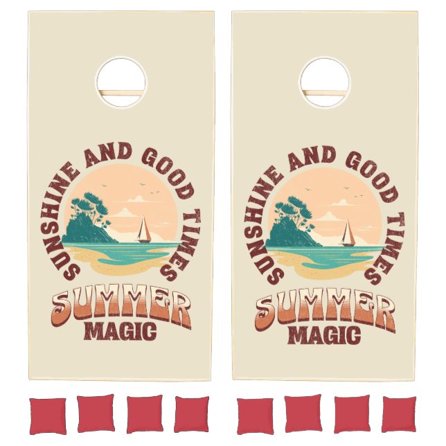 Sunshine and good times - summer magic cornhole set (Set)
