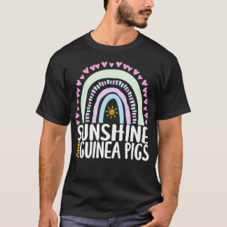 Sunshine and Guinea Pigs Cute Rainbow Gift for Wom T-Shirt