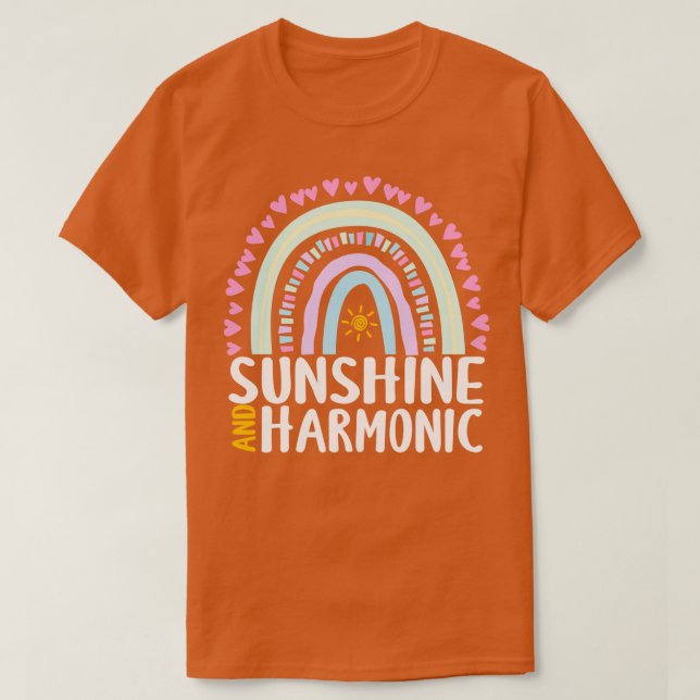Sunshine and Harmonic Cute Rainbow Gift for Womens T-Shirt (Design Front)