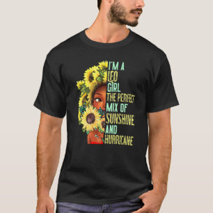 Sunshine And Hurricane Leo Girl August July Birthd T-Shirt