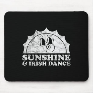 Sunshine And Irish Dance Retro Vintage Sun Irish D Mouse Pad