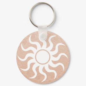 SUNSHINE and Jewels on Golden Embossed Foil Keychain