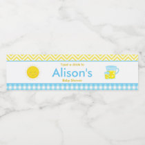 Sunshine and Lemonade Blue and Yellow  Water Bottle Label