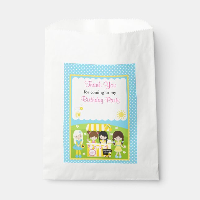 Sunshine and Lemonade Favor Bag (Front)