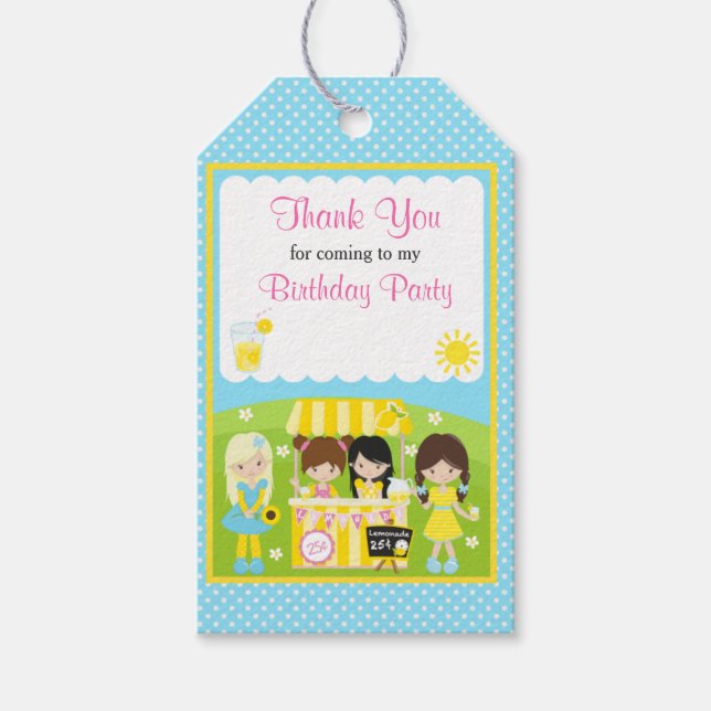 Sunshine and Lemonade Gift Tag (Front)