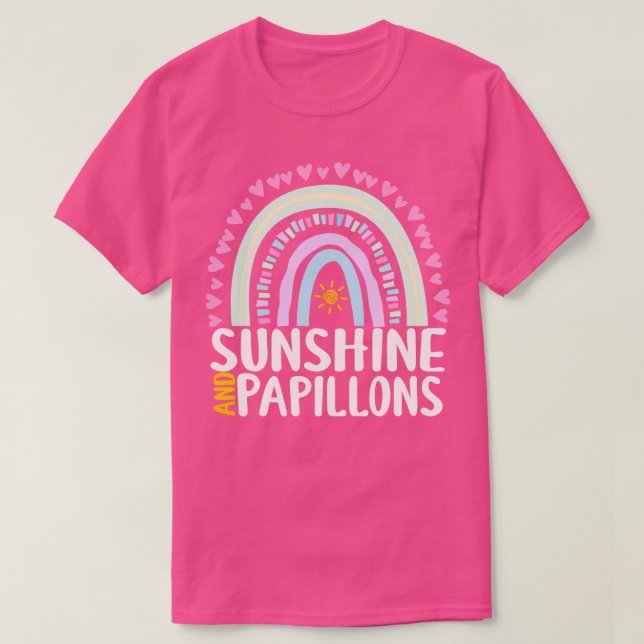 Sunshine and Papillons Cute Rainbow Gift for Women T-Shirt (Design Front)