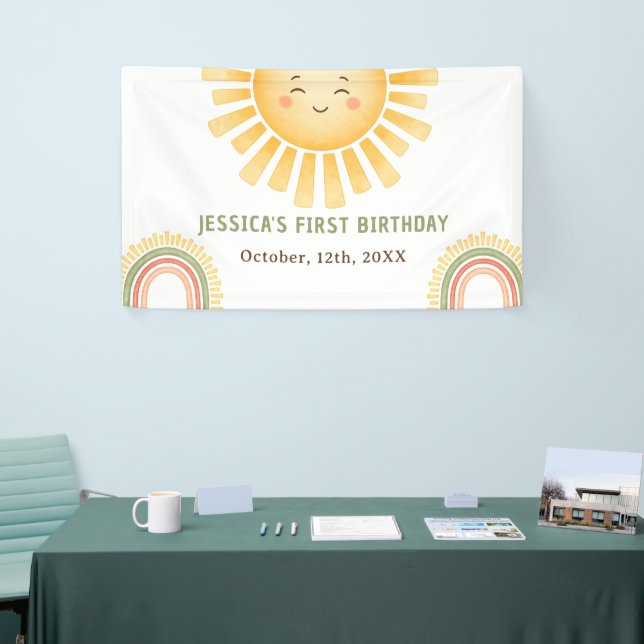 Sunshine And Rainbow Birthday Party Banner (Tradeshow)