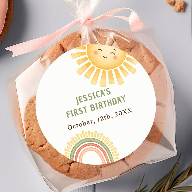 Sunshine And Rainbow Birthday Party Sticker (Creator Uploaded)