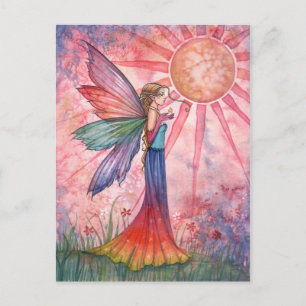 Sunshine and Rainbow Fairy Postcard