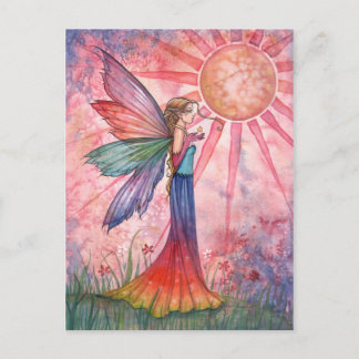 Sunshine and Rainbow Fairy Postcard