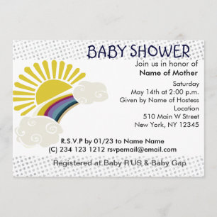Sunshine and Rainbow Invitation