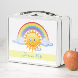 Sunshine and Rainbow Metal Lunch Box