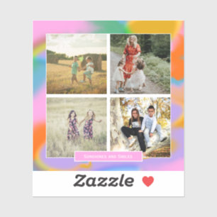 Sunshine and Smiles Custom Family summer 4 photo Sticker