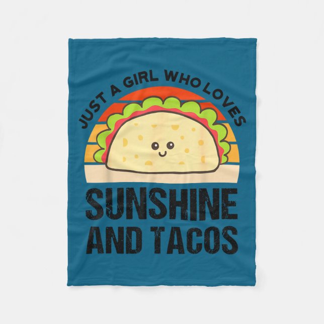 Sunshine and taco cinco de mayo fiesta mexican fleece blanket (Front)