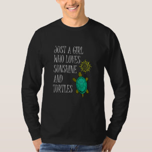 Sunshine and Turtles Cute Tortoise Girl T-Shirt