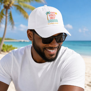Sunshine and Waves Good Vibes Only Family Hat