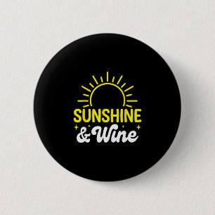 Sunshine and wine summer outdoors button