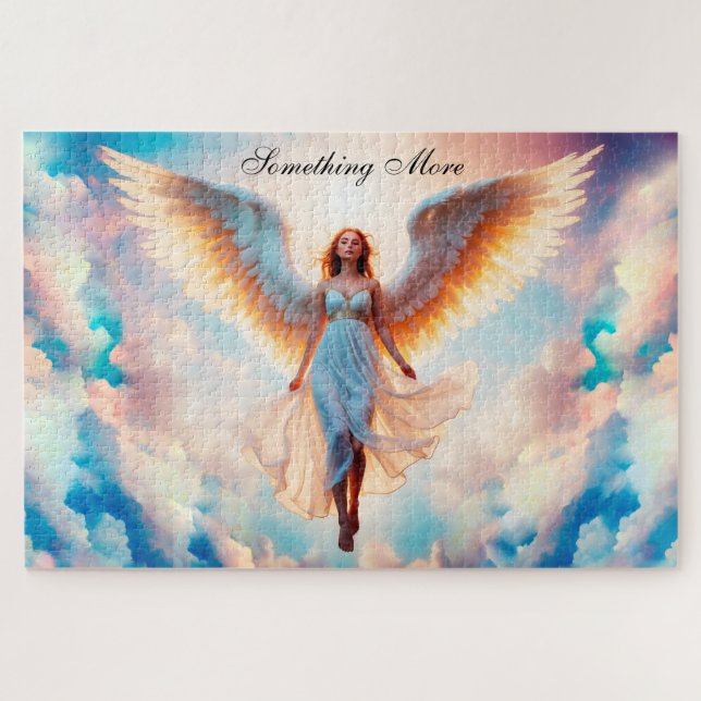 Sunshine angel woman heaven colorful lovely jigsaw puzzle (Horizontal)