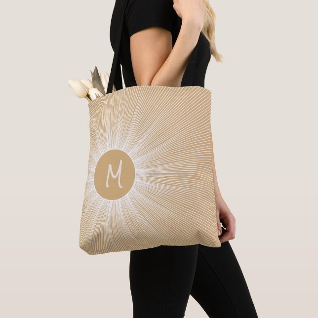 Sunshine, Astrological, Gold, Sun Rays Tote Bag (Close Up)
