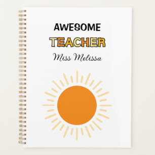 Sunshine Awesome Teacher Gift Best Teacher  Planner