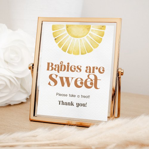 Sunshine Babies are Sweet Boho Baby Shower Sign