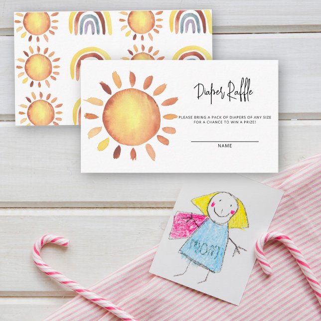 Sunshine baby diaper raffle enclosure card (Creator Uploaded)