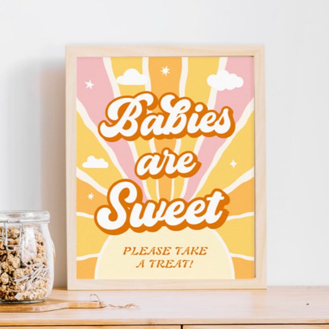Sunshine Baby Shower Babies are Sweet Favor Poster (Creator Uploaded)