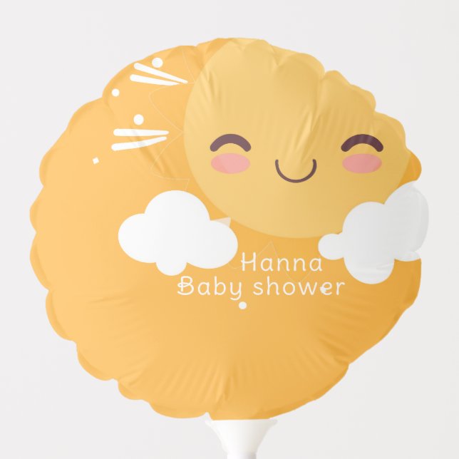 Sunshine baby shower  balloon (Front)