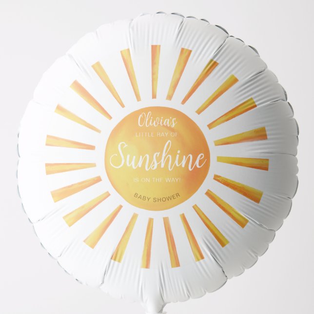 Sunshine Baby Shower Balloon (Front)