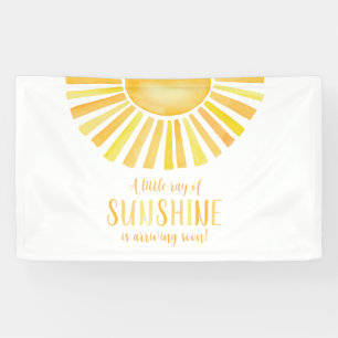 Sunshine baby shower banner