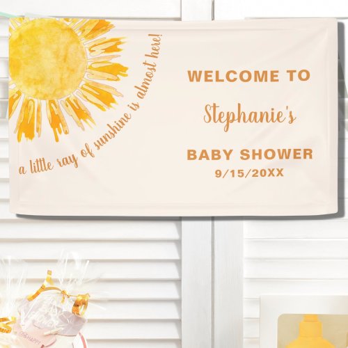 Sunshine Baby Shower  Banner