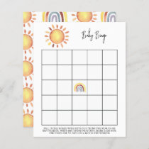 Sunshine Baby shower bingo game