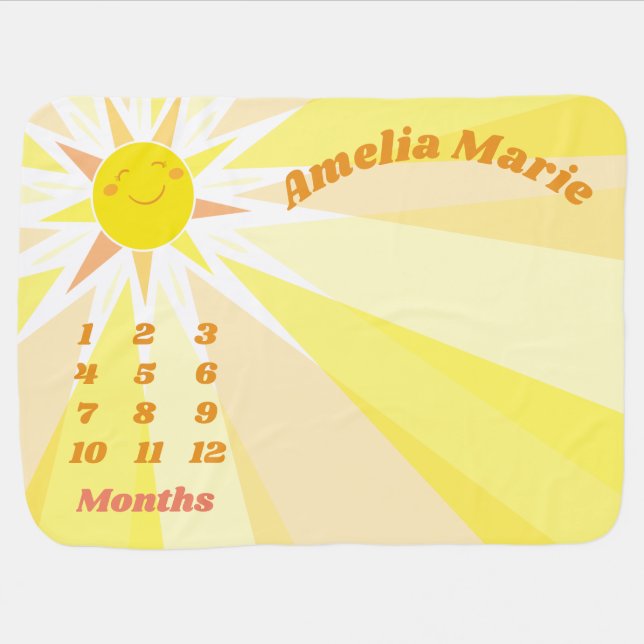 Sunshine Baby Shower Blanket (Horizontal)