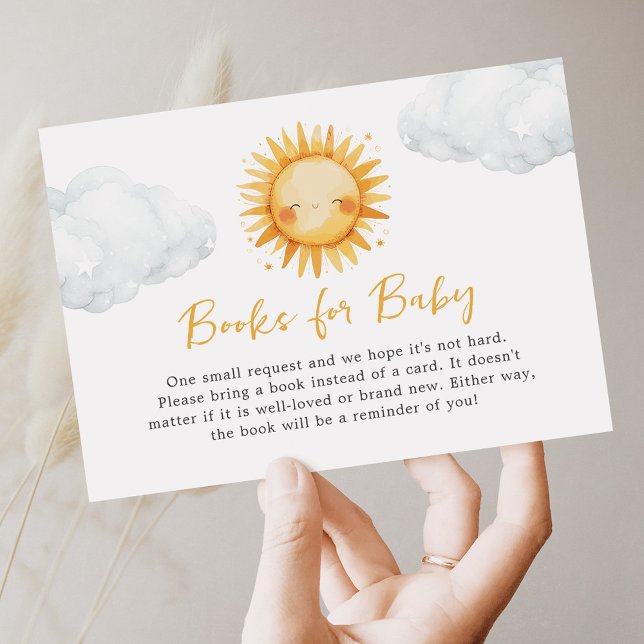 Sunshine Baby Shower Book Request Enclosure Card (Creator Uploaded)