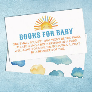 Sunshine Baby Shower Books for Baby Enclosure Card