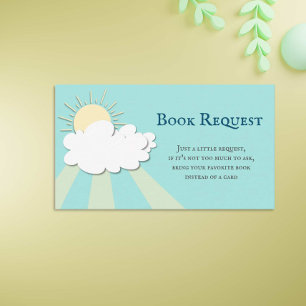 Sunshine Baby Shower Bring a Book Enclosure Card