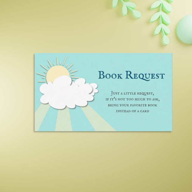 Sunshine Baby Shower Bring a Book Enclosure Card (Creator Uploaded)