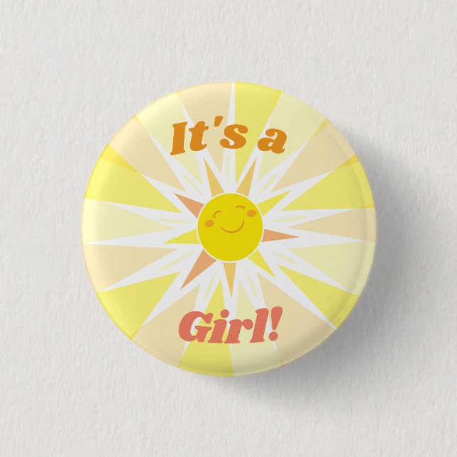 Sunshine Baby Shower Button (Front)