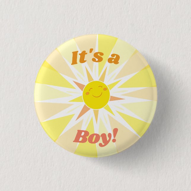 Sunshine Baby Shower Button (Front)