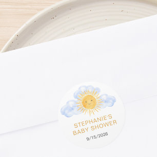 Sunshine Baby Shower Classic Round Sticker