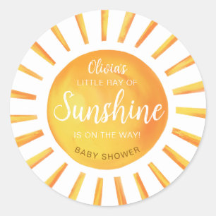 Sunshine Baby Shower Classic Round Sticker