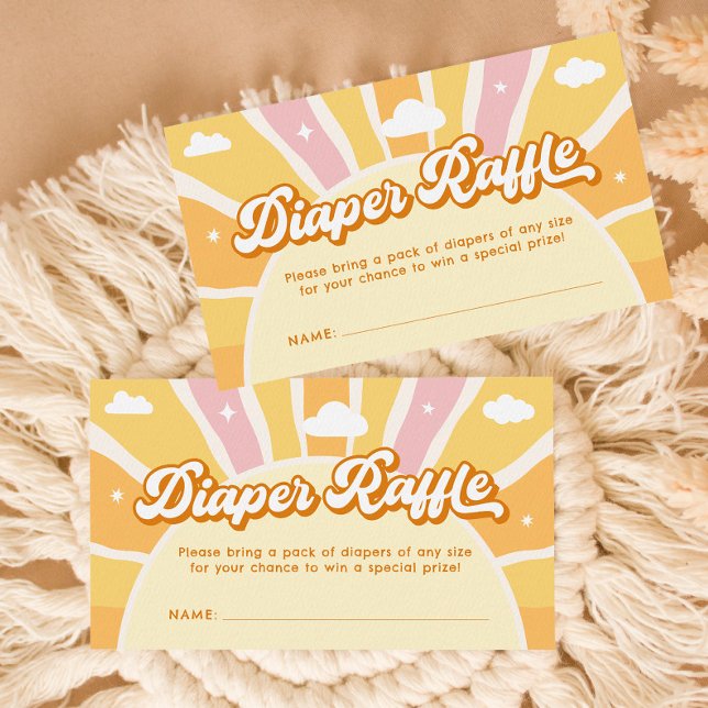 Sunshine Baby Shower Diaper Raffle Enclosure Card (Creator Uploaded)