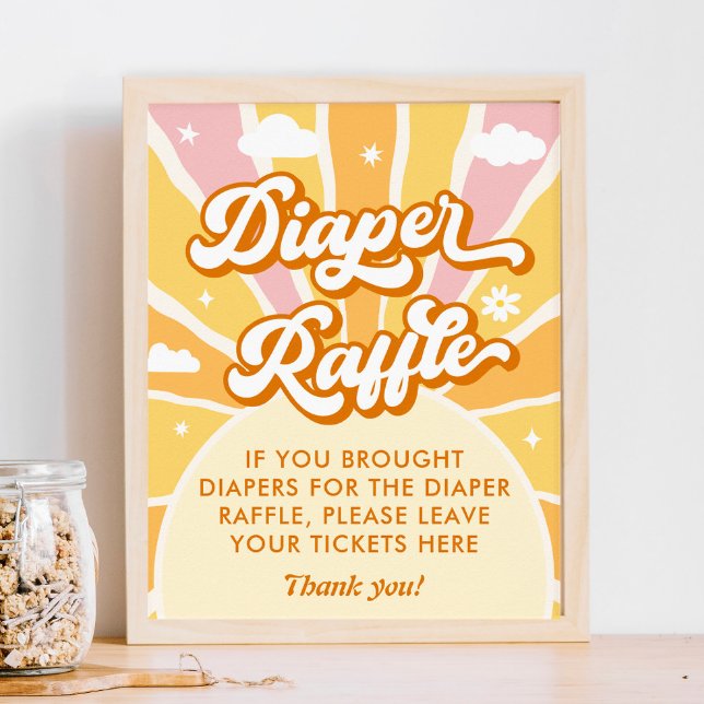 Sunshine Baby Shower Diaper Raffle Game Poster (Creator Uploaded)