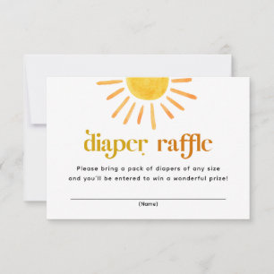 Sunshine Baby Shower Diaper Raffle Invitation