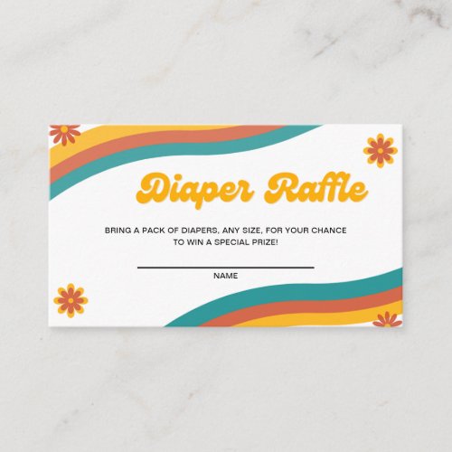 Sunshine Baby Shower Diaper Raffle Ticket  Enclosure Card