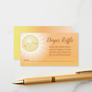 Sunshine Baby Shower Enclosure Card