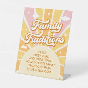 Sunshine Baby Shower Family Traditions Pedestal Sign