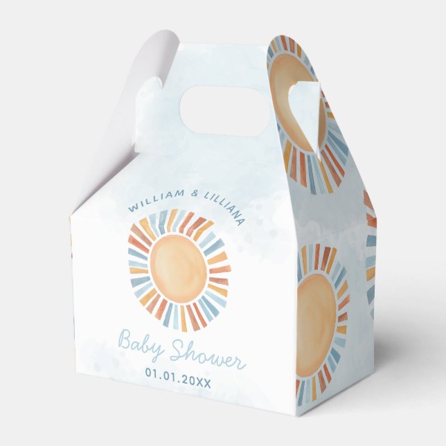 Sunshine Baby Shower Favor Box (Front Side)