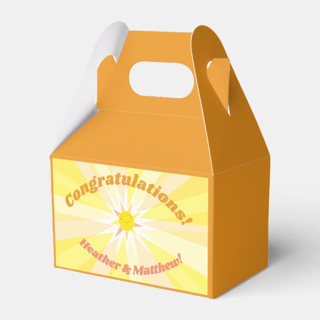Sunshine Baby Shower Favor Boxes (Back Side)